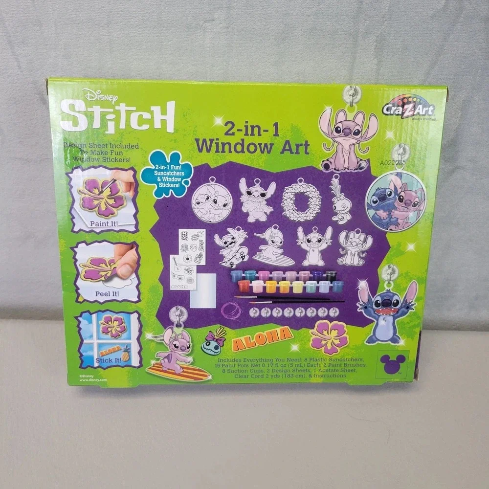 Cra-Z-Art Disney Stitch 2 in 1‎ Window Art Kit Makes 20 Designs Great Gift
